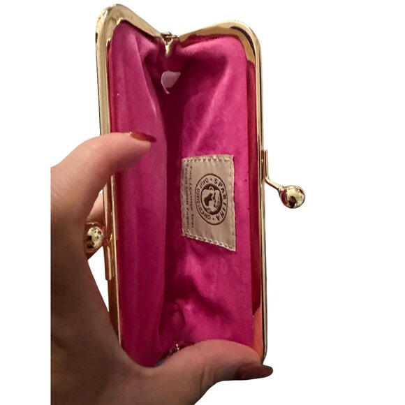 SPARTINA Floral Silver Kisslock Coin Purse Wallet - Picture 3 of 6